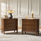 Transitional Wood Nightstand with Drawers and Power Outlet(Optional Types)