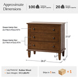 Transitional Wood Nightstand with Drawers and Power Outlet(Optional Types)