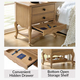 Nina Traditional Modern Exquisite Fully Assembled Nightstand with Hidden Drawer(Optional Types)