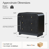 Albert Yanick 27" Tall 3-Drawer Nightstand