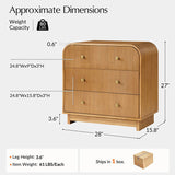 Albert Yanick 27" Tall 3-Drawer Nightstand