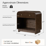 Albert Yanick 27" Tall 1-Drawer Nightstand