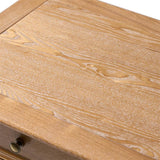 Multi-Functional Traditional Wood Nightstand with Open Shelf