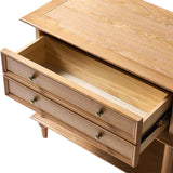 Multi-Functional Traditional Wood Nightstand with Open Shelf