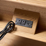 Multi-Functional Traditional Wood Nightstand with Open Shelf