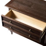 Multi-Functional Traditional Wood Nightstand with Open Shelf