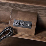 Multi-Functional Traditional Wood Nightstand with Open Shelf