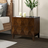 Kamu 2 - Drawer Nightstand Chest with Built-in Outlets(Optional Types)