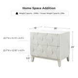 Kamu 2 - Drawer Nightstand Chest with Built-in Outlets(Optional Types)