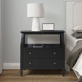 Grace 2 - Drawer Nightstand Chest with Built-in Outlets(Optional Types)