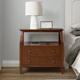 Grace 2 - Drawer Nightstand Chest with Built-in Outlets(Optional Types)
