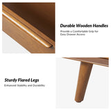 Giralda 2-Drawer Mid-century Modern Nightstand with Built-In Outlets(Optional Types)