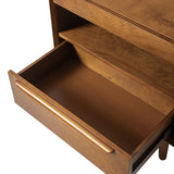 Giralda 2-Drawer Mid-century Modern Nightstand with Built-In Outlets(Optional Types)