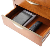 Floriana Modern 3-Drawer Nightstand  with Marble Top & USB Ports Spacious Storage