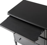 Griselda Transitional 3-Drawer Nightstand with Hidden Compartment, Pull-Out Tray & Power Outlet  Solid Wood Elegance