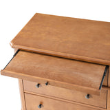Griselda Transitional 3-Drawer Nightstand with Hidden Compartment, Pull-Out Tray & Power Outlet  Solid Wood Elegance