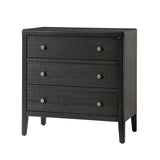 Andrea Modern 3-Drawer Nightstand with USB/Type-C Outlet Bedside Storage