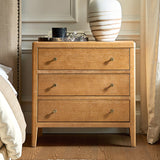 Andrea Modern 3-Drawer Nightstand with USB/Type-C Outlet Bedside Storage