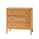 Andrea Modern 3-Drawer Nightstand with USB/Type-C Outlet Bedside Storage