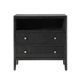 Andrea Modern 2-Drawer Nightstand with USB/Type-C Outlet Bedside Storage