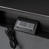 Andrea Modern 2-Drawer Nightstand with USB/Type-C Outlet Bedside Storage
