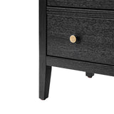 Andrea Modern 2-Drawer Nightstand with USB/Type-C Outlet Bedside Storage