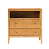 Andrea Modern 2-Drawer Nightstand with USB/Type-C Outlet Bedside Storage