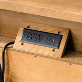 Andrea Modern 2-Drawer Nightstand with USB/Type-C Outlet Bedside Storage