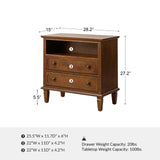 Galatea 2 - Drawer Solid Wood Nightstand Chest(Optional Types)