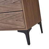 Beath 2-Drawer Nightstand with Open Top Shelf & Rear Charging Port(Optional Types)