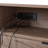 Beath 2-Drawer Nightstand with Open Top Shelf & Rear Charging Port(Optional Types)