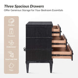 Lorenz Transitional 3-Drawer Nightstand with Charging Station(Optional Types)