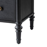 Derk Fluted Fronts Transitional Nightstand and End Table with Drawers and USB/Type-C Outlets