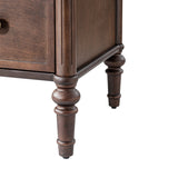 Derk Fluted Fronts Transitional Nightstand and End Table with Drawers and USB/Type-C Outlets