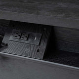 Derk Fluted Fronts Transitional Nightstand and End Table with Drawers and USB/Type-C Outlets