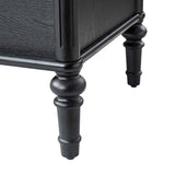 Derk Fluted Fronts Transitional Nightstand and End Table with Drawers and USB/Type-C Outlets