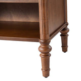 Derk Fluted Fronts Transitional Nightstand and End Table with Drawers and USB/Type-C Outlets