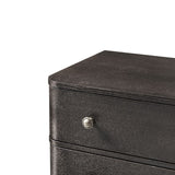 Modern Nightstand with Power Outlet & Curved Design