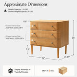 Modern Nightstand with Power Outlet & Curved Design