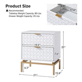 Rodolfo 25" Tall 2-Drawer Nightstand