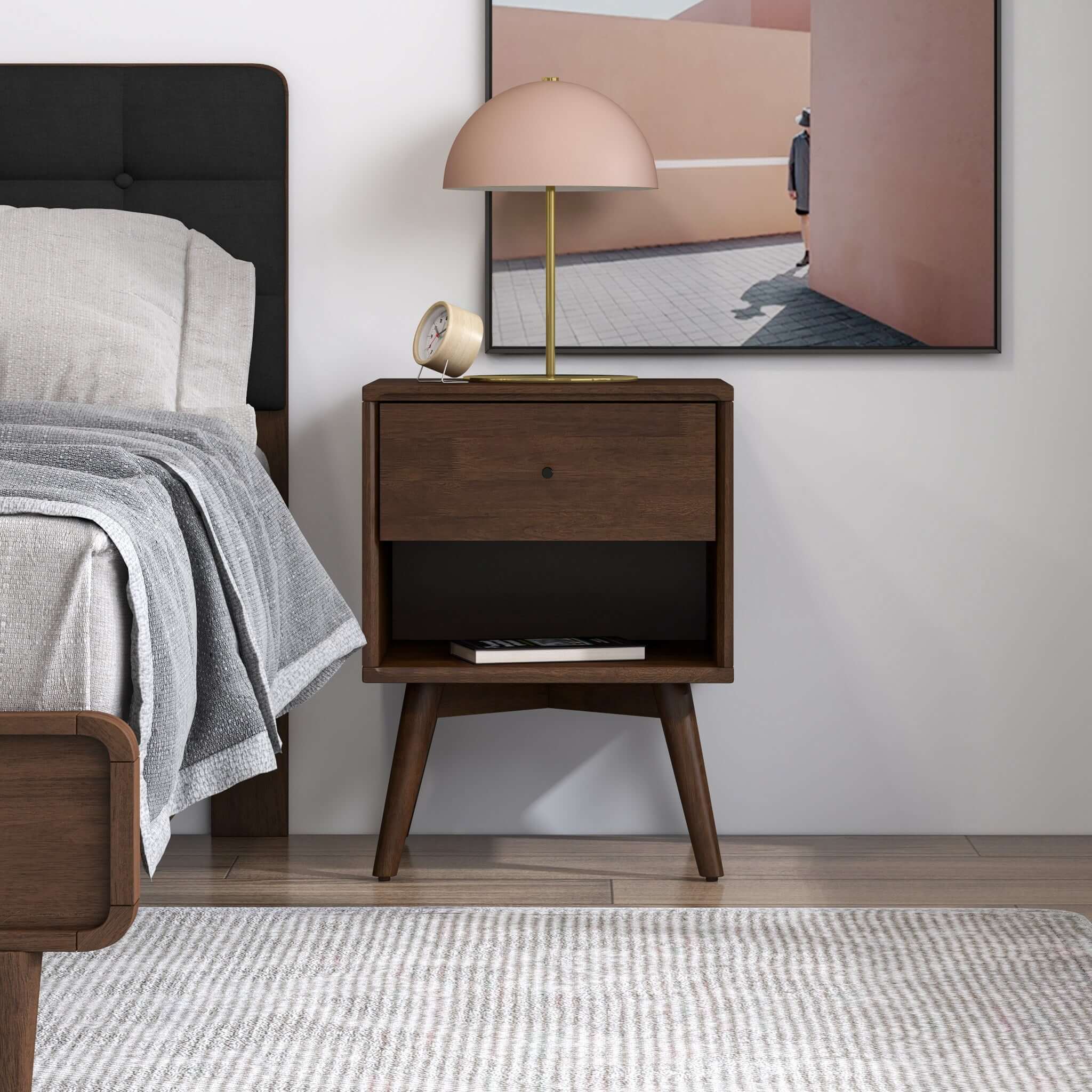 Caroline Mid Century Modern Style Night Stand