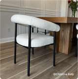 New York Modern Boucle Upholstered Dining Chair (Set of 4)