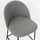 Nano 25'' Upholstered Low Back Counter Stool (Set of 2)