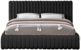 Nash Contemporary Boucle Fabric Bed with Deep Channel Tufting for Luxurious Bedroom Style