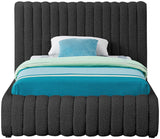 Nash Contemporary Boucle Fabric Bed with Deep Channel Tufting for Luxurious Bedroom Style