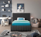 Nash Contemporary Boucle Fabric Bed with Deep Channel Tufting for Luxurious Bedroom Style