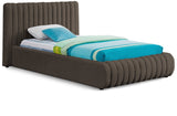 Nash Contemporary Boucle Fabric Bed with Deep Channel Tufting for Luxurious Bedroom Style