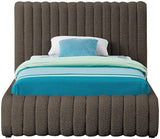 Nash Contemporary Boucle Fabric Bed with Deep Channel Tufting for Luxurious Bedroom Style