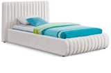 Nash Contemporary Boucle Fabric Bed with Deep Channel Tufting for Luxurious Bedroom Style