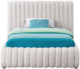 Nash Contemporary Boucle Fabric Bed with Deep Channel Tufting for Luxurious Bedroom Style